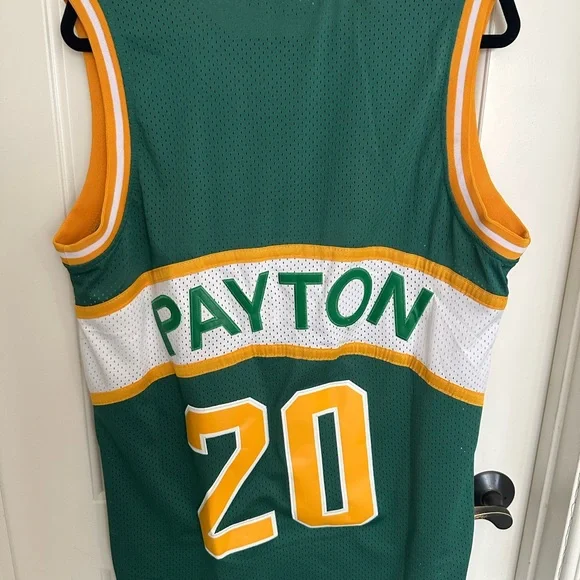 NBA Seattle SuperSonics Gary Peyton 1994 Swingman Green Hardwood Classics Jersey - Picture 6 of 6